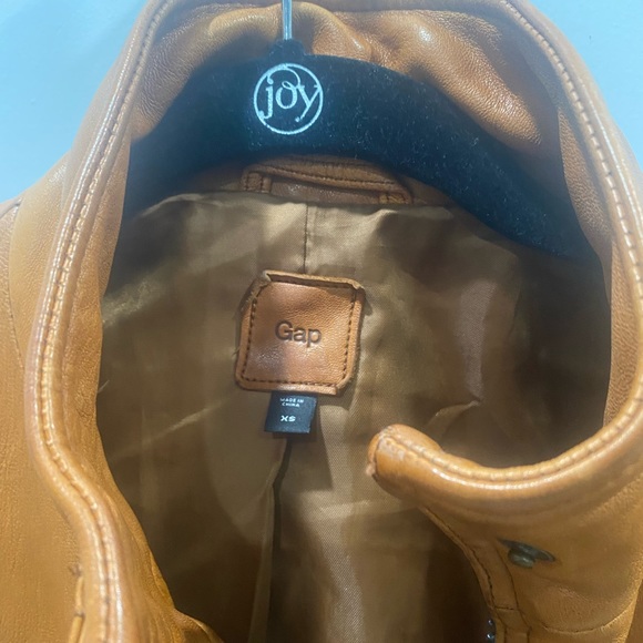 GAP Leather Bomber Jacket - Picture 6 of 9